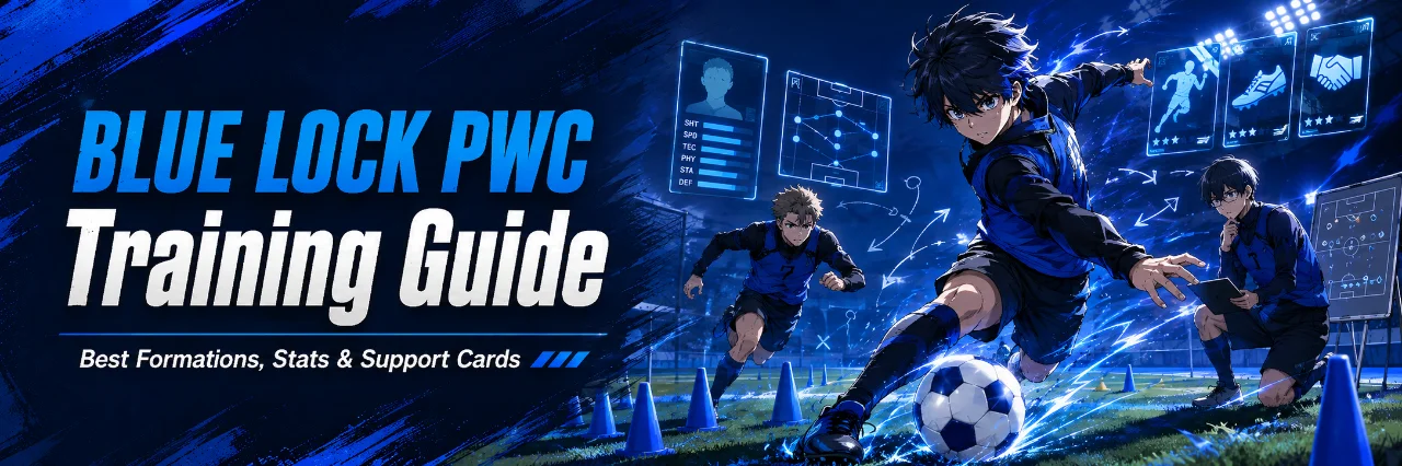 BLUE LOCK PWC Training Guide – Best Formations, Stats, and Support Cards