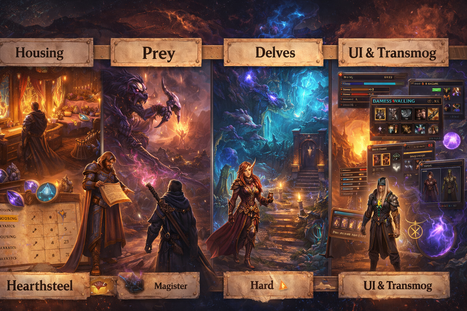 WoW Midnight Features: Housing, Prey, Delves Explained