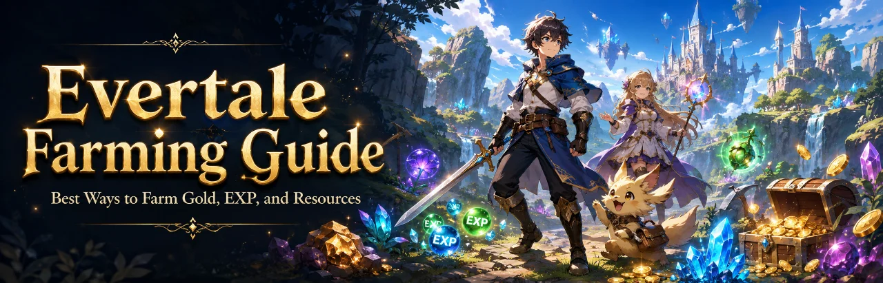Evertale Farming Guide – Best Ways to Farm Gold, EXP, and Resources