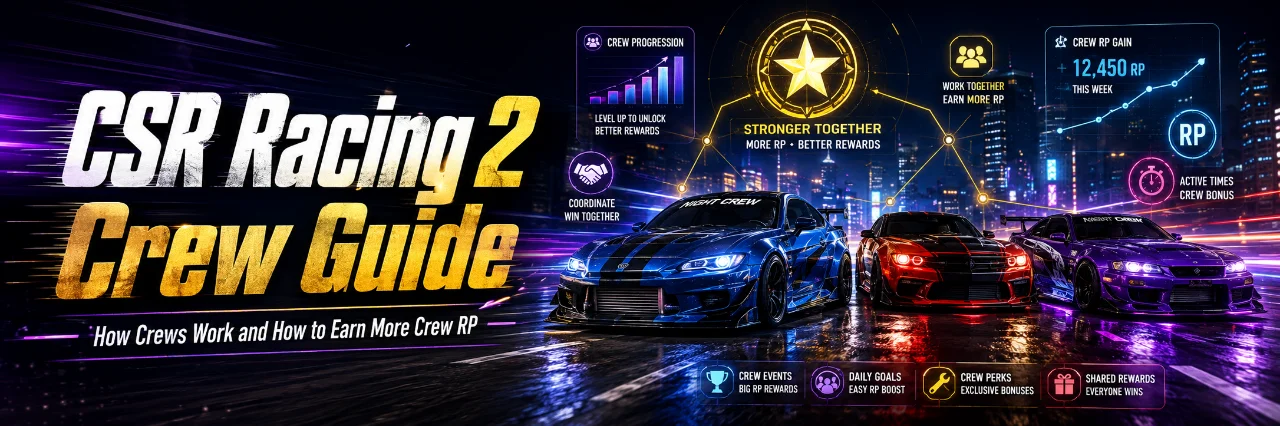 CSR Racing 2 Crew Guide – How Crews Work and How to Earn More Crew RP