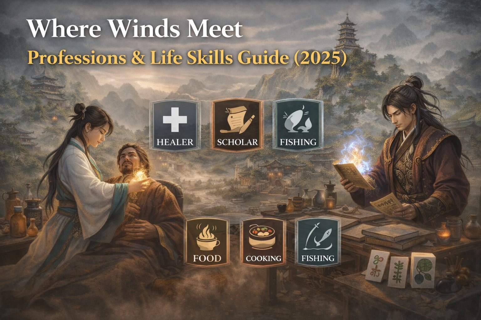 Where Winds Meet professions, Where Winds Meet Healer profession, Where Winds Meet Scholar profession, Where Winds Meet life skills