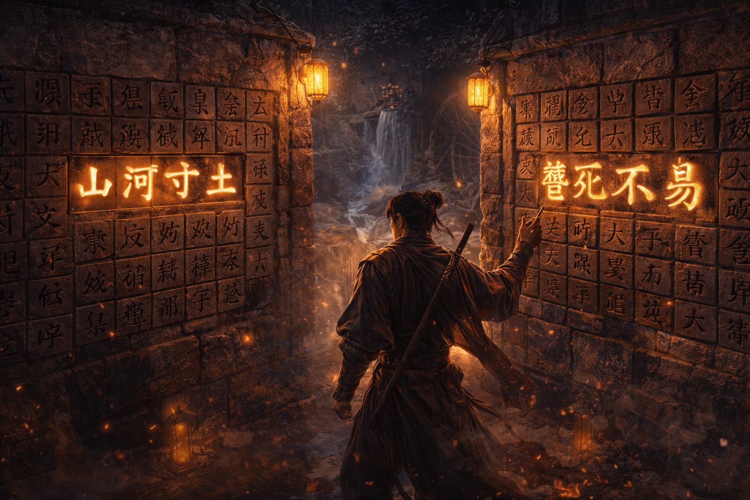 Where Winds Meet wall puzzle, Echoes of Old Battles wall puzzle, Northern Vow Ruins puzzle, Qinghe wall puzzle solution, 漂 百 移, 山河寸土 誓死不易, Where Winds Meet puzzle help, wall inscription puzzle, legacy