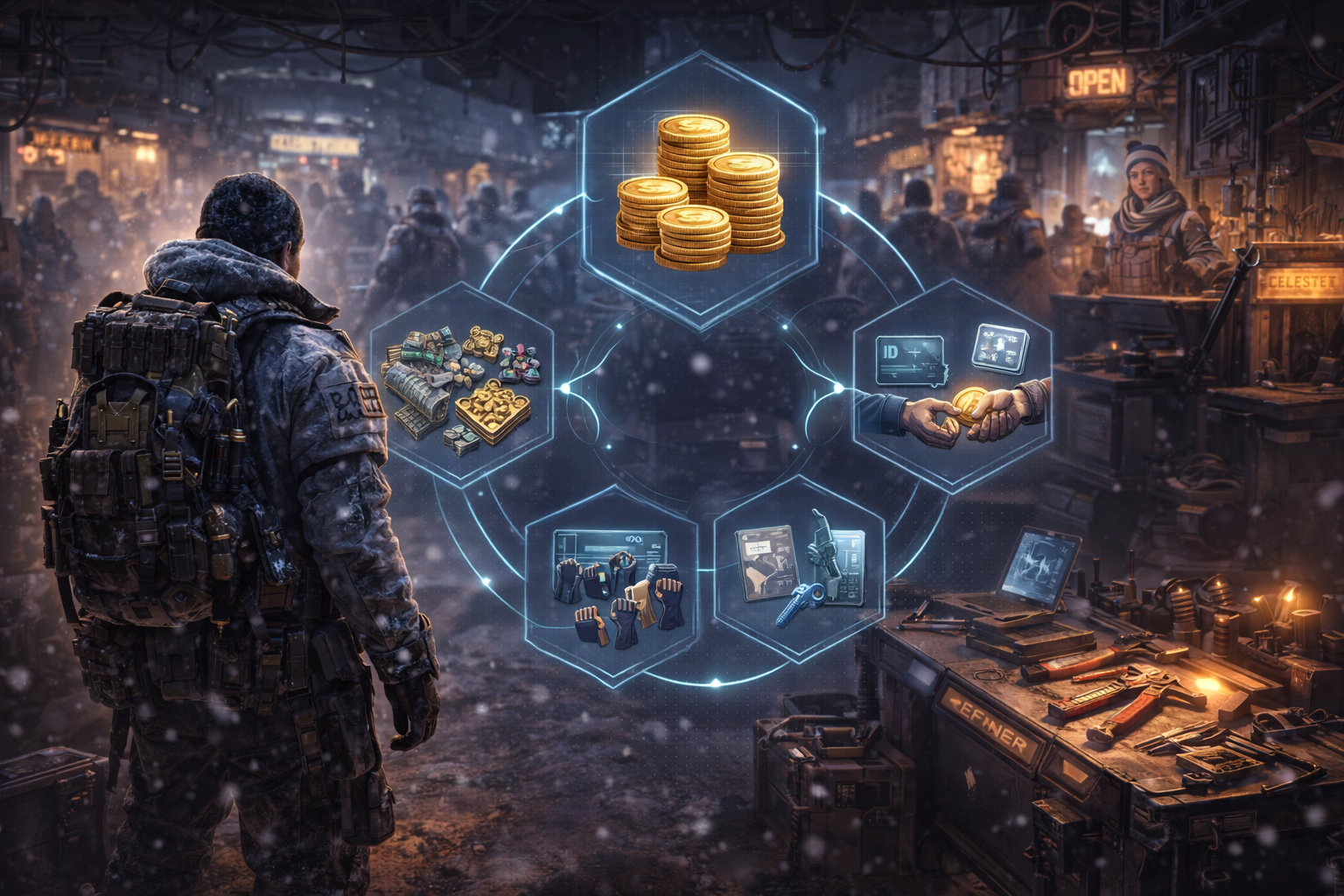 ARC Raiders economy, ARC Raiders Coins, sell vs craft vs keep, recycle items ARC Raiders, workshop crafting tables, Refiner custom parts