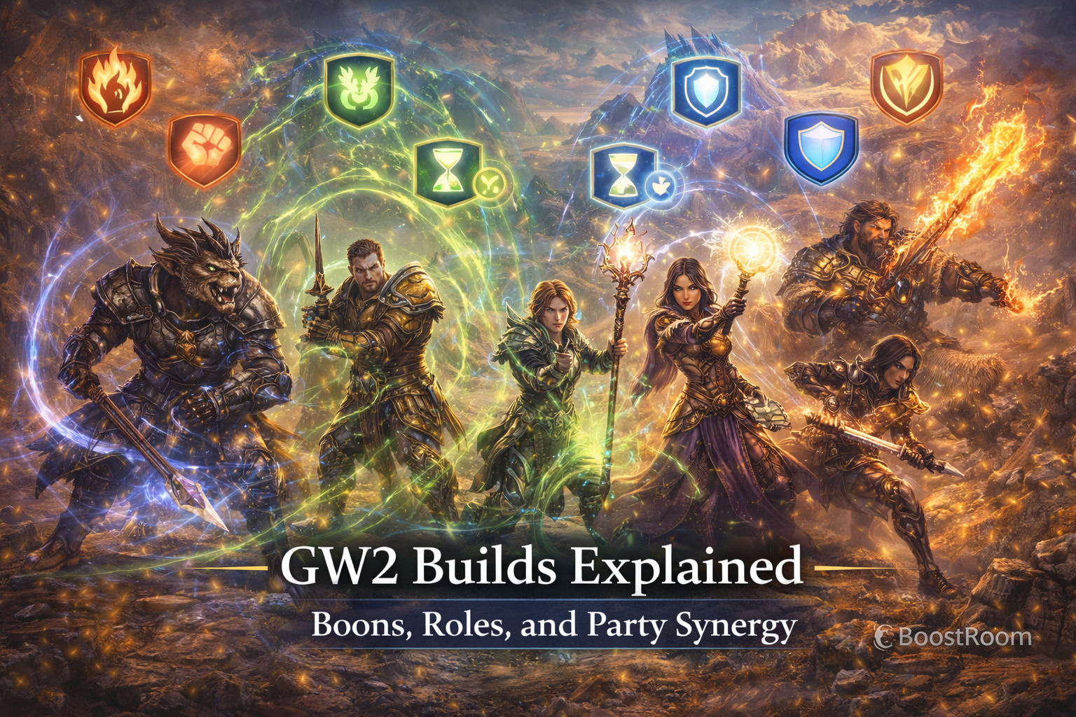 GW2 builds explained, GW2 boons guide, quickness alacrity roles, boon DPS, heal quick, heal alac, party synergy GW2