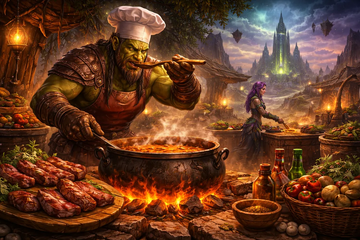 tbc classic cooking, wow tbc cooking guide, cooking leveling 1-375, outland cooking 300-375, well fed buff tbc, tbc raid food, best food tbc classic