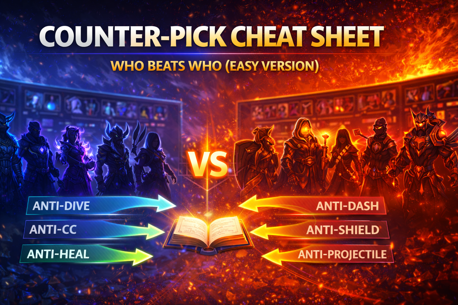 MLBB counter pick cheat sheet, Mobile Legends counter picks, who counters who MLBB, MLBB drafting counters, easy counter pick guide MLBB