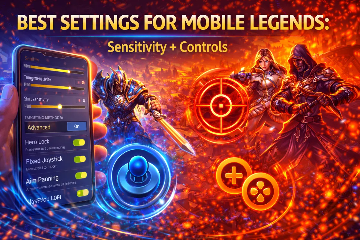best MLBB settings, Mobile Legends sensitivity, MLBB controls settings, MLBB targeting method advanced, hero lock mode MLBB, aim panning MLBB