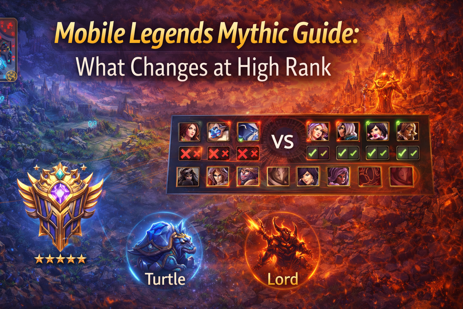 MLBB Mythic guide, what changes in Mythic MLBB, how to climb Mythic Mobile Legends, Mythic draft tips, 10 bans Mythic MLBB, lane pre-selection MLBB