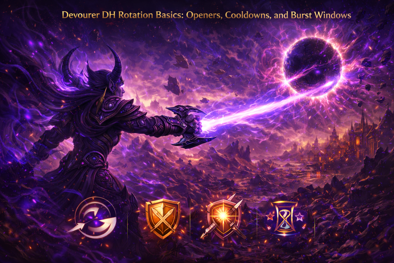 Devourer DH rotation, Devourer Demon Hunter opener, Devourer cooldowns, Void Metamorphosis rotation, Collapsing Star burst window, Void Ray priority, Reap and Soul Fragment management