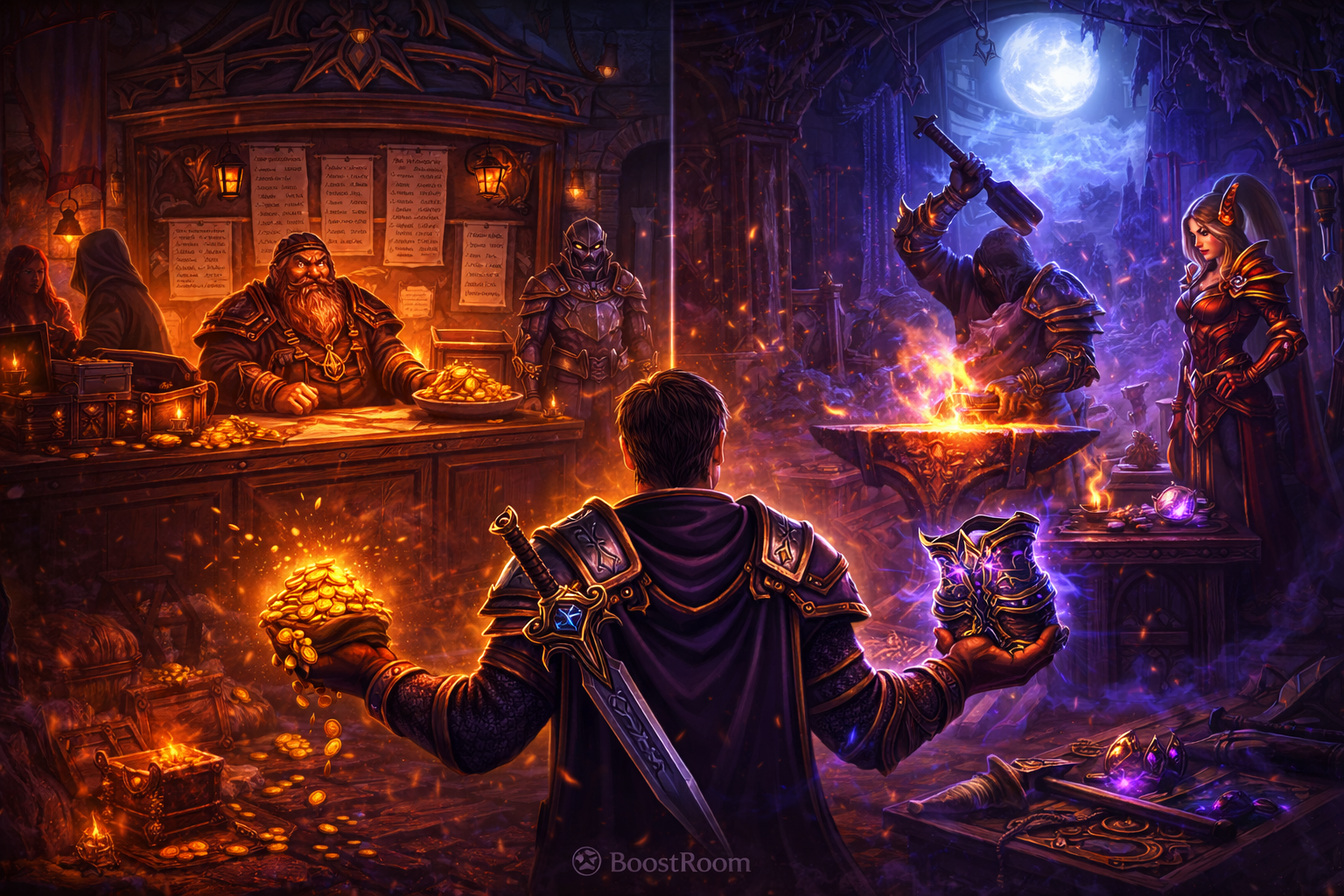 oW Midnight crafting, buy vs craft gear, Midnight professions, Crafting Orders, recrafting, crafted gear strategy, Sparks crafting, crests upgrades, best crafted items Midnight, gearing guide Midnight