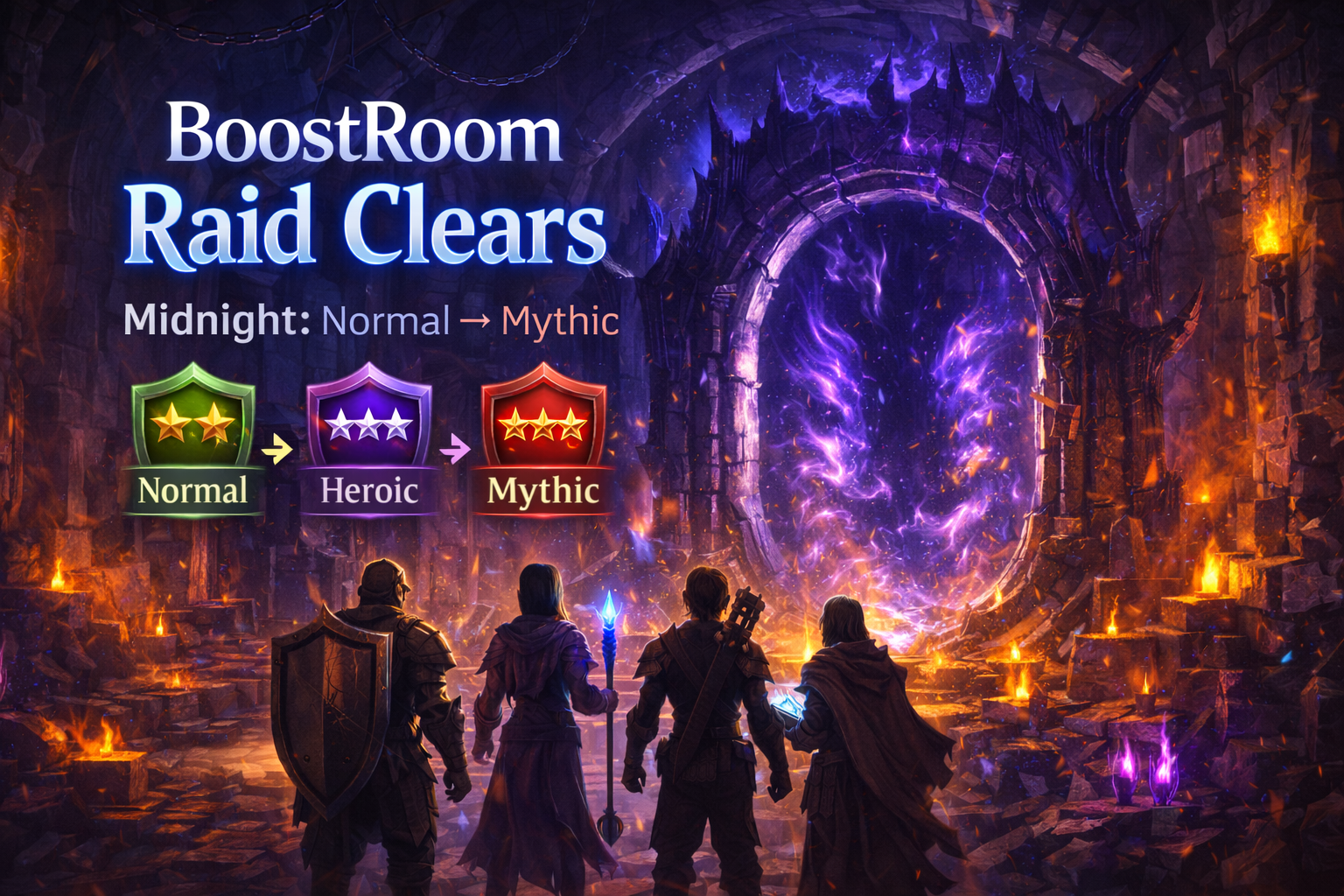 BoostRoom raid clears Midnight, WoW Midnight raid carry, Midnight Normal raid clear, Midnight Heroic raid clear, Midnight Mythic raid boost, AOTC Midnight, Cutting Edge Midnight, Story Mode Midnight r