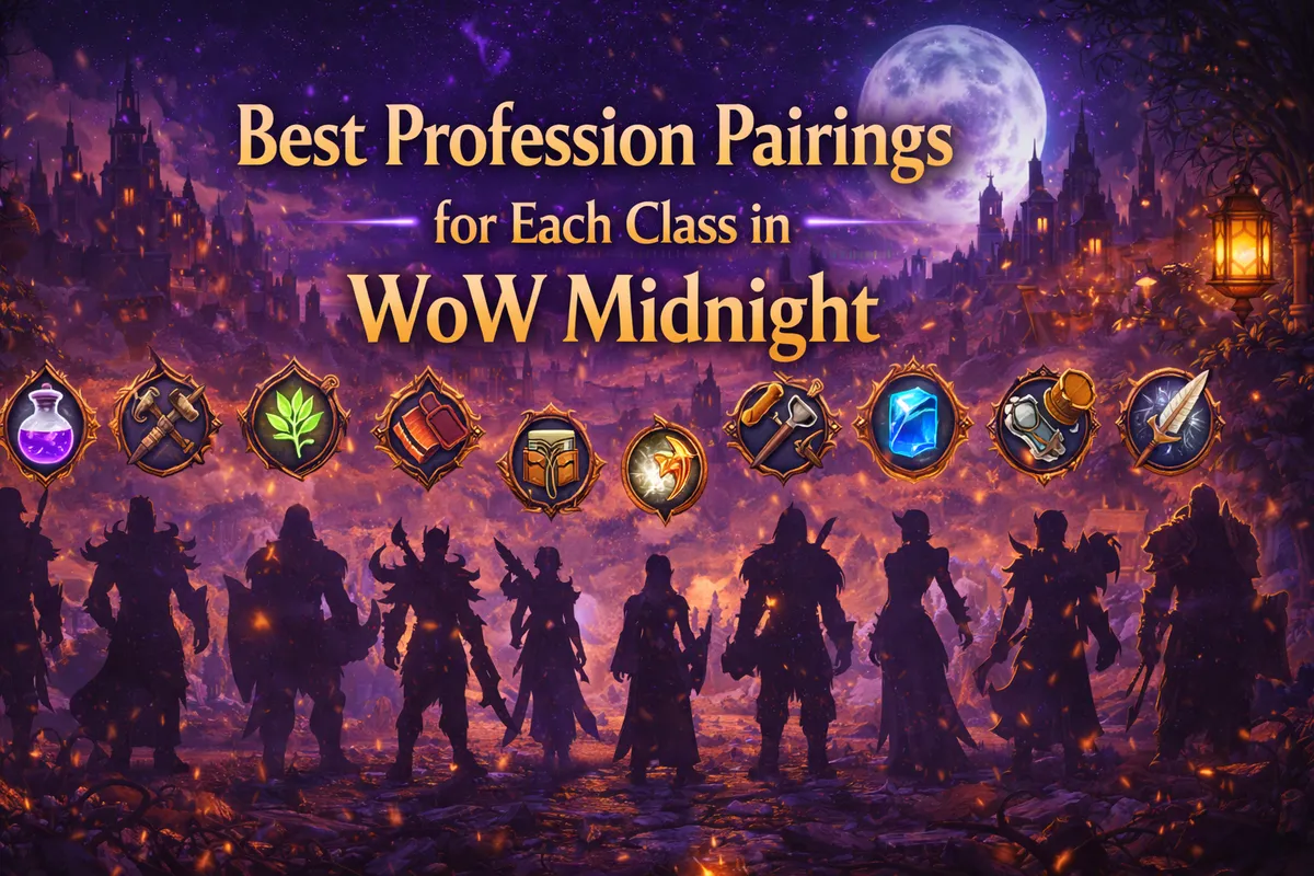 best professions WoW Midnight, best profession pairings Midnight, WoW Midnight professions guide, best professions for each class WoW, Midnight crafting orders professions, Warband Bank professions