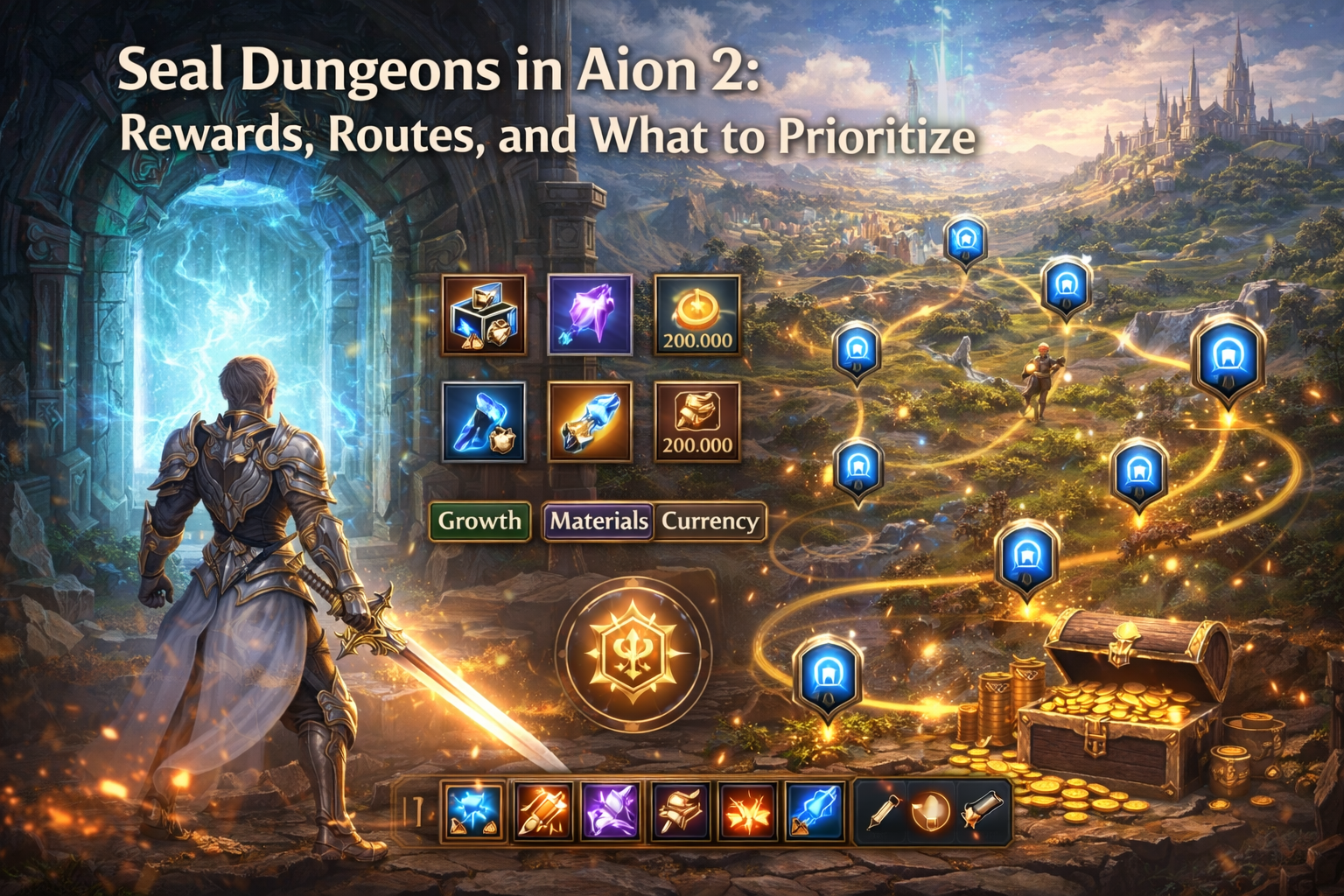 aion 2 seal dungeons, sealed dungeons aion 2, aion 2 seal dungeon rewards, aion 2 route guide, daevanion points, aion 2 progression, aion 2 gear upgrades, aion 2 enchantment stones, aion 2 leveling