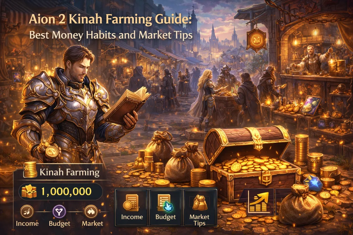 aion 2 kinah farming, aion 2 money guide, kinah tips, aion 2 market tips, aion 2 auction house, aion 2 trading, aion 2 crafting profit, aion 2 gathering profit, aion 2 dungeon farming, aion 2 daily