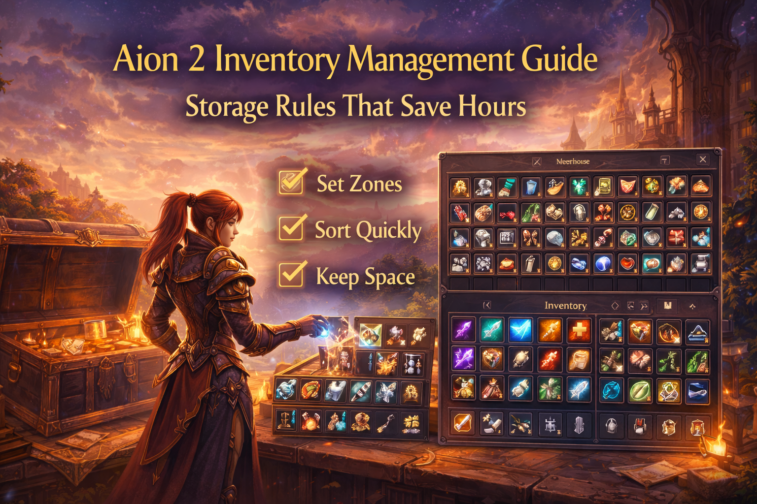 Aion 2 inventory management, Aion 2 storage guide, Aion 2 warehouse tips, Aion 2 server warehouse, Aion 2 character warehouse, Aion 2 quick store, Aion 2 bag space, Aion 2 what to keep
