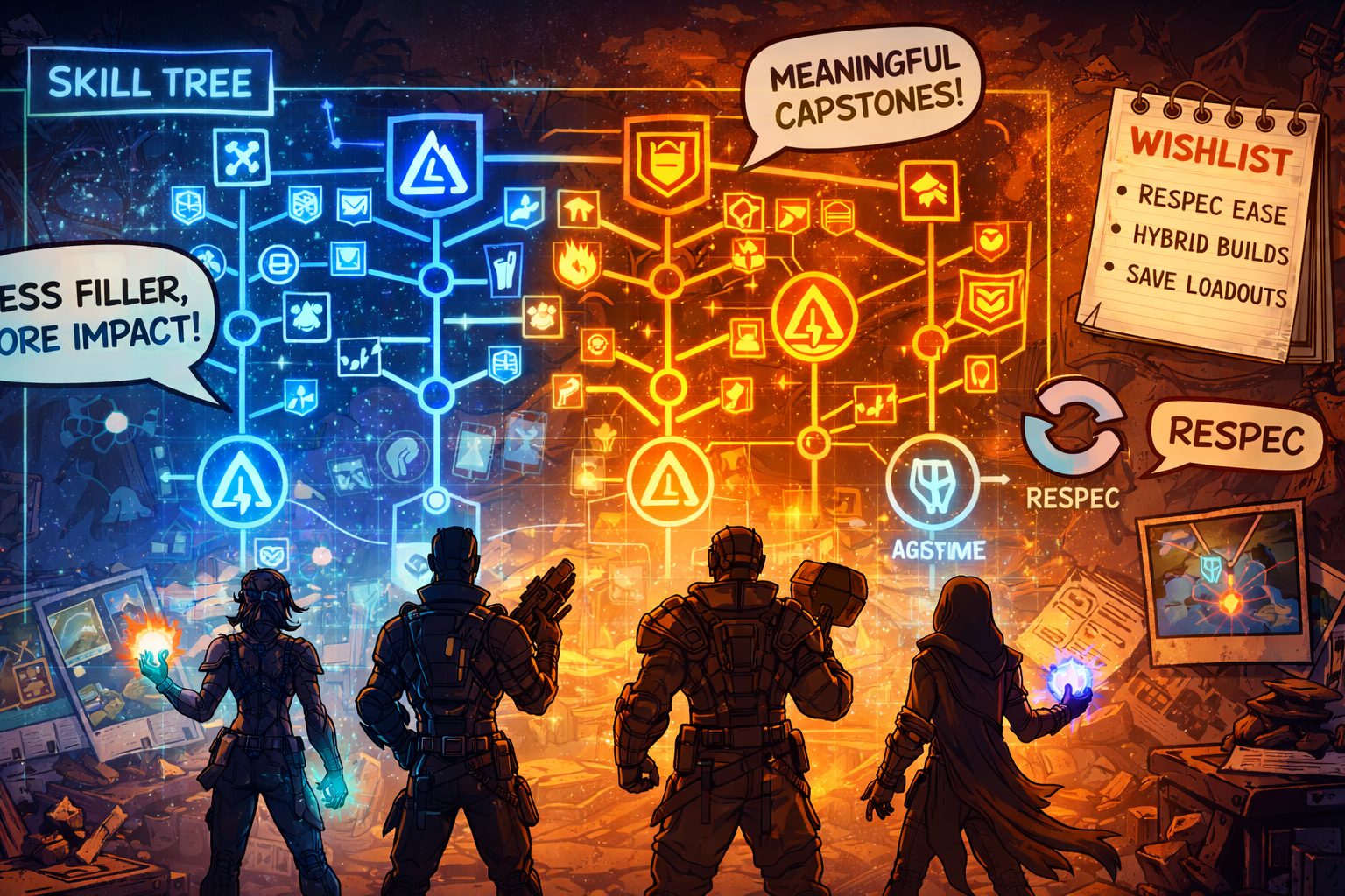 Borderlands 4 classes, Borderlands 4 skill trees, Borderlands 4 vault hunters, Borderlands 4 traits, Borderlands 4 action skills, Borderlands 4 augments, Borderlands 4 capstones, Borderlands 4 build
