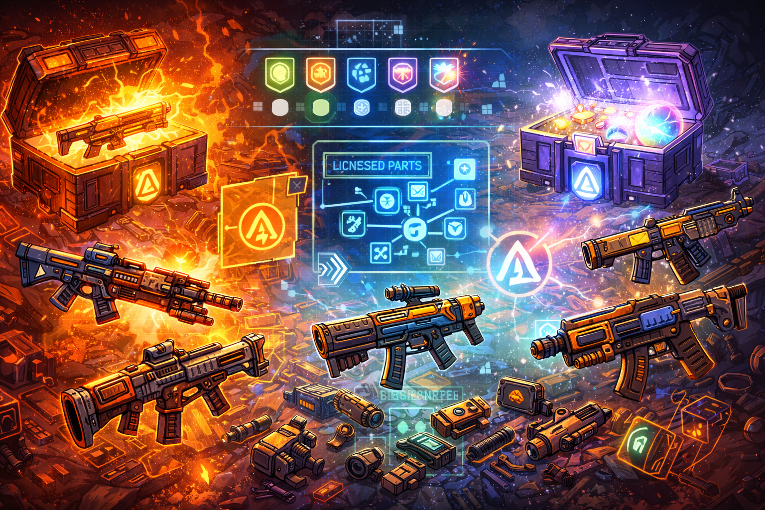 Borderlands 4 weapons, Borderlands 4 loot system, Borderlands 4 gun system, Borderlands 4 manufacturers, Licensed Parts Borderlands 4, Borderlands 4 Legendary drops, Borderlands 4 Pearlescent rarity