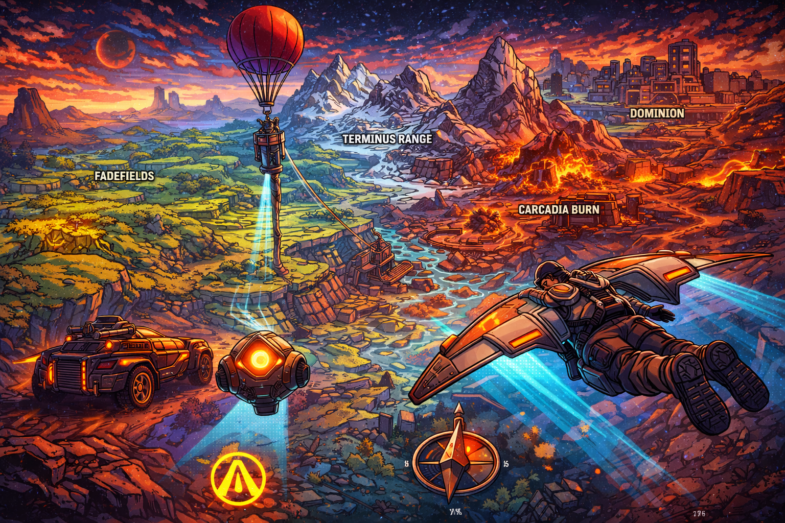 Borderlands 4 map guide, Borderlands 4 exploration tips, Borderlands 4 open world Kairos, Borderlands 4 seamless world, Borderlands 4 navigation, Borderlands 4 no minimap, Borderlands 4 combat radar