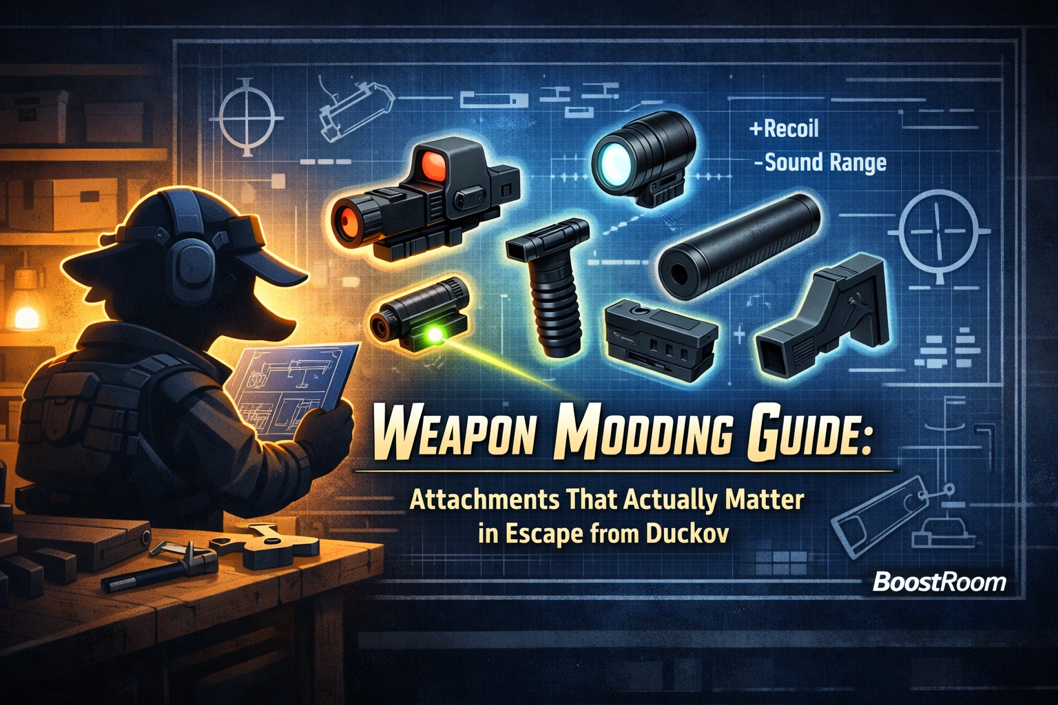 Escape from Duckov weapon modding, Duckov attachments guide, best attachments Duckov, recoil control Duckov, best muzzle Duckov, best grip Duckov, best stock Duckov, lasers Duckov