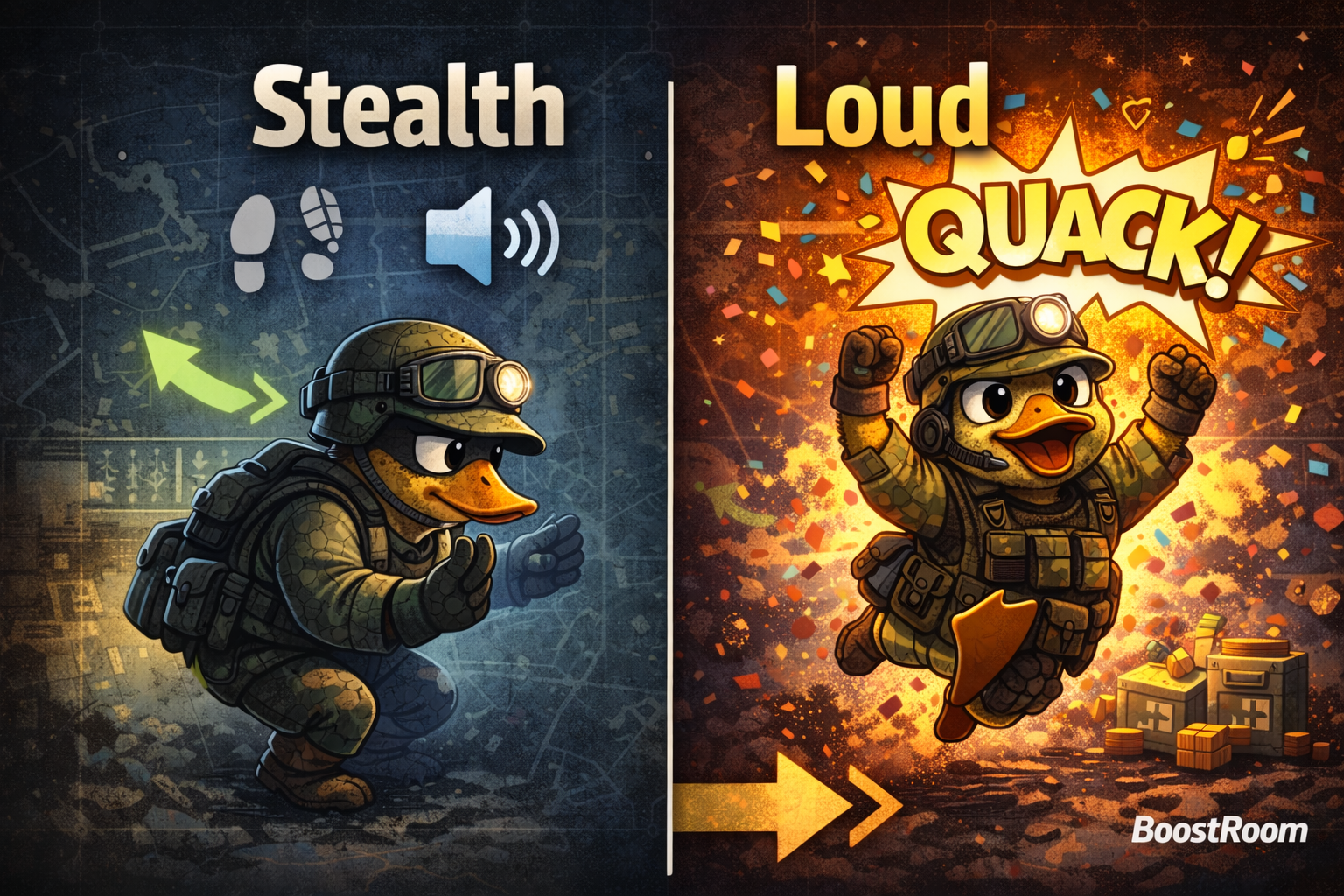 This page gives you a practical decision system for when to sneak and when to go full quackers—with real in-game mechanics that support the choice: Sound Range, suppressor tradeoffs