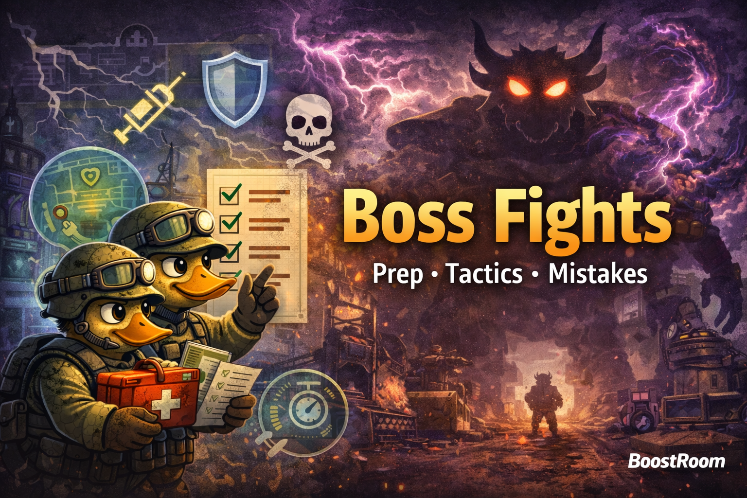 Escape from Duckov boss guide, Duckov boss fights, Roadblock boss tips, Storm Area Four Knights, Koko Koko strategy, Billy Billy weakness, Pulu Pulu tactics, Pala Pala poison weakness
