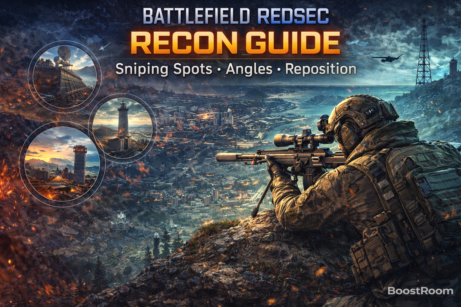 Battlefield REDSEC recon guide, Fort Lyndon sniping spots, best sniper angles REDSEC, when to reposition sniper REDSEC, recon drone tips, motion sensor tips, UAV recon REDSEC, aim spotting recon