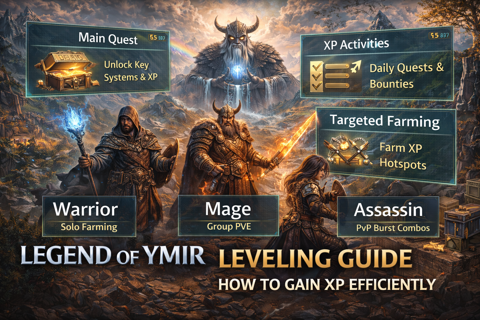 Legend of YMIR leveling guide, gain XP fast Legend of YMIR, Legend of YMIR XP farming, best way to level Legend of YMIR, Main Quest XP, Normal Tasks Legend of YMIR, Repeatable Tasks 10 per day Legend of YMIR leveling guide, gain XP fast Legend of YMIR, Legend of YMIR XP farming, best way to level Legend of YMIR, Main Quest XP, Normal Tasks Legend of YMIR, Repeatable Tasks 10 per day