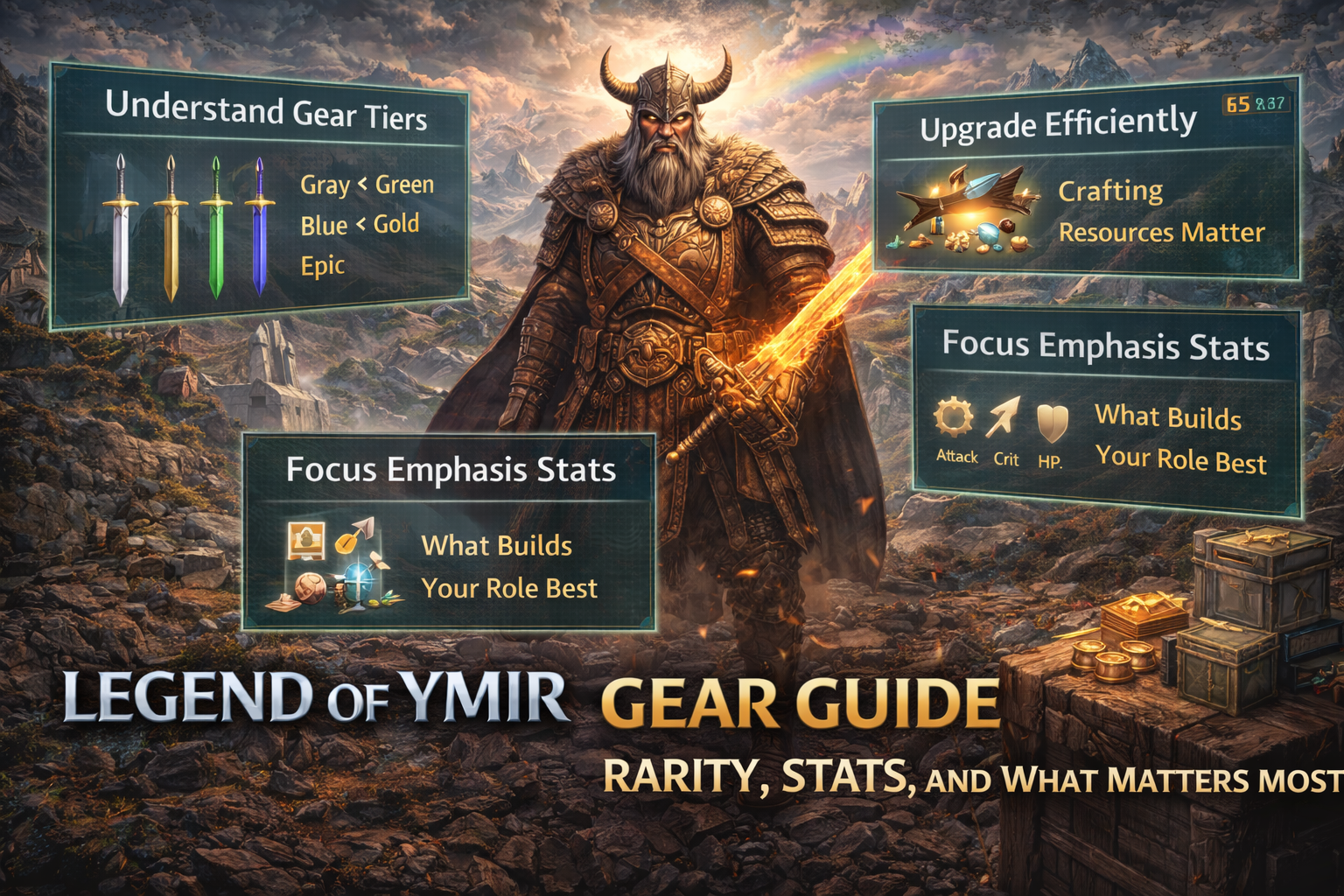 Legend of YMIR gear guide, Legend of YMIR rarity, Legend of YMIR gear grades, Common Uncommon Rare Epic Legendary, best gear stats Legend of YMIR, Combat Power gear, what to upgrade first Legend of YMIR gear guide, Legend of YMIR rarity, Legend of YMIR gear grades, Common Uncommon Rare Epic Legendary, best gear stats Legend of YMIR, Combat Power gear, what to upgrade first
