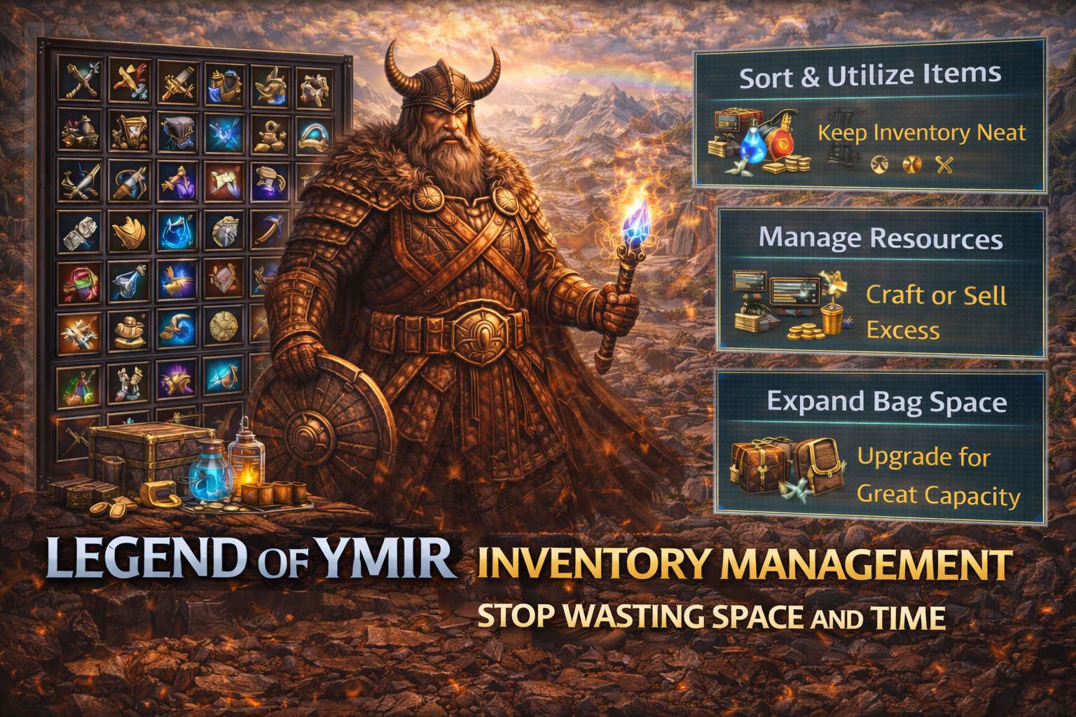 Legend of Ymir inventory management, Legend of Ymir bag guide, bag weight penalty 80% 95% 100%, stop wasting space, stop wasting time, fastest inventory routine, bag icons E equipped Legend of Ymir inventory management, Legend of Ymir bag guide, bag weight penalty 80% 95% 100%, stop wasting space, stop wasting time, fastest inventory routine, bag icons E equipped