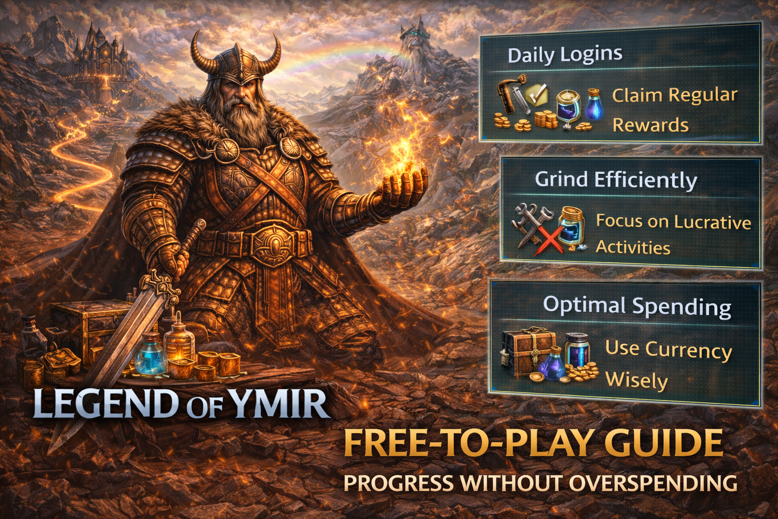 Legend of YMIR F2P guide, free to play Legend of YMIR, progress without spending, Diamonds farming Legend of YMIR, Trade Station fee non-refundable, daily routine F2P, weekly routine F2P