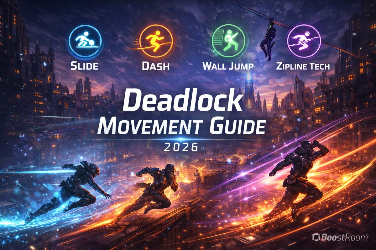 Deadlock movement guide 2026, Deadlock dash guide, Deadlock slide guide, Deadlock wall jump guide, Deadlock zipline tech, Deadlock zip dash, Deadlock dash jump timing
