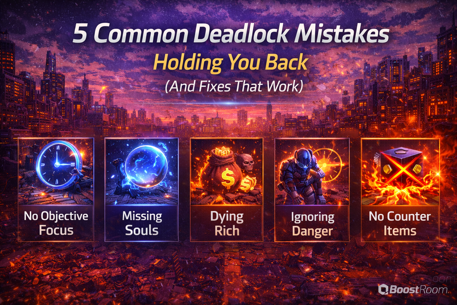 Deadlock mistakes, Deadlock fixes that work, improve Deadlock MMR, Deadlock climbing tips, Deadlock macro mistakes, Deadlock objective mistakes, Deadlock wave management, Deadlock souls farming