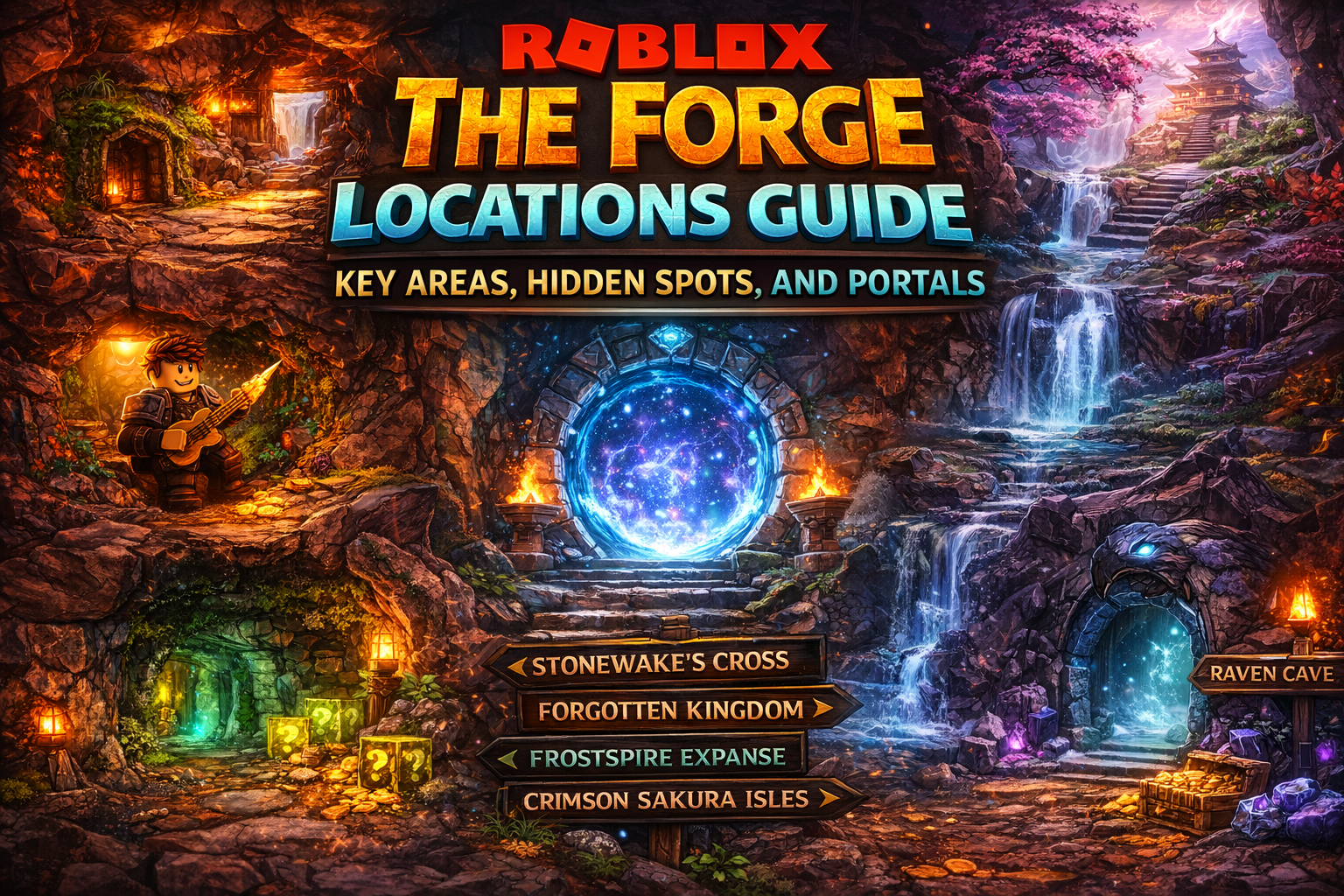 Roblox The Forge locations guide, The Forge map guide, Stonewake’s Cross locations, Secret Cave The Forge, Fallen Angel’s Cave The Forge, Hidden Roof Lucky Blocks, Fichillium Lucky Block hut Roblox The Forge locations guide, The Forge map guide, Stonewake’s Cross locations, Secret Cave The Forge, Fallen Angel’s Cave The Forge, Hidden Roof Lucky Blocks, Fichillium Lucky Block hut