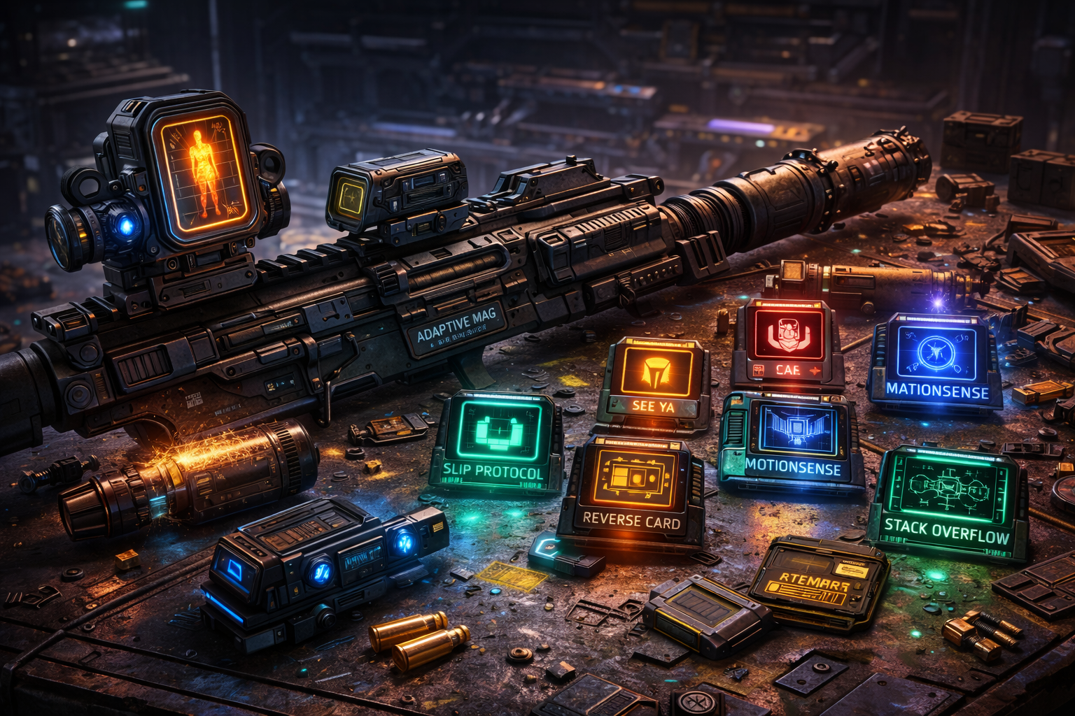 Marathon attachments, Marathon weapon mods, best attachments in Marathon, Marathon chip mods, Marathon thermal optic, Marathon rangefinder optic, Marathon stabilizing mag