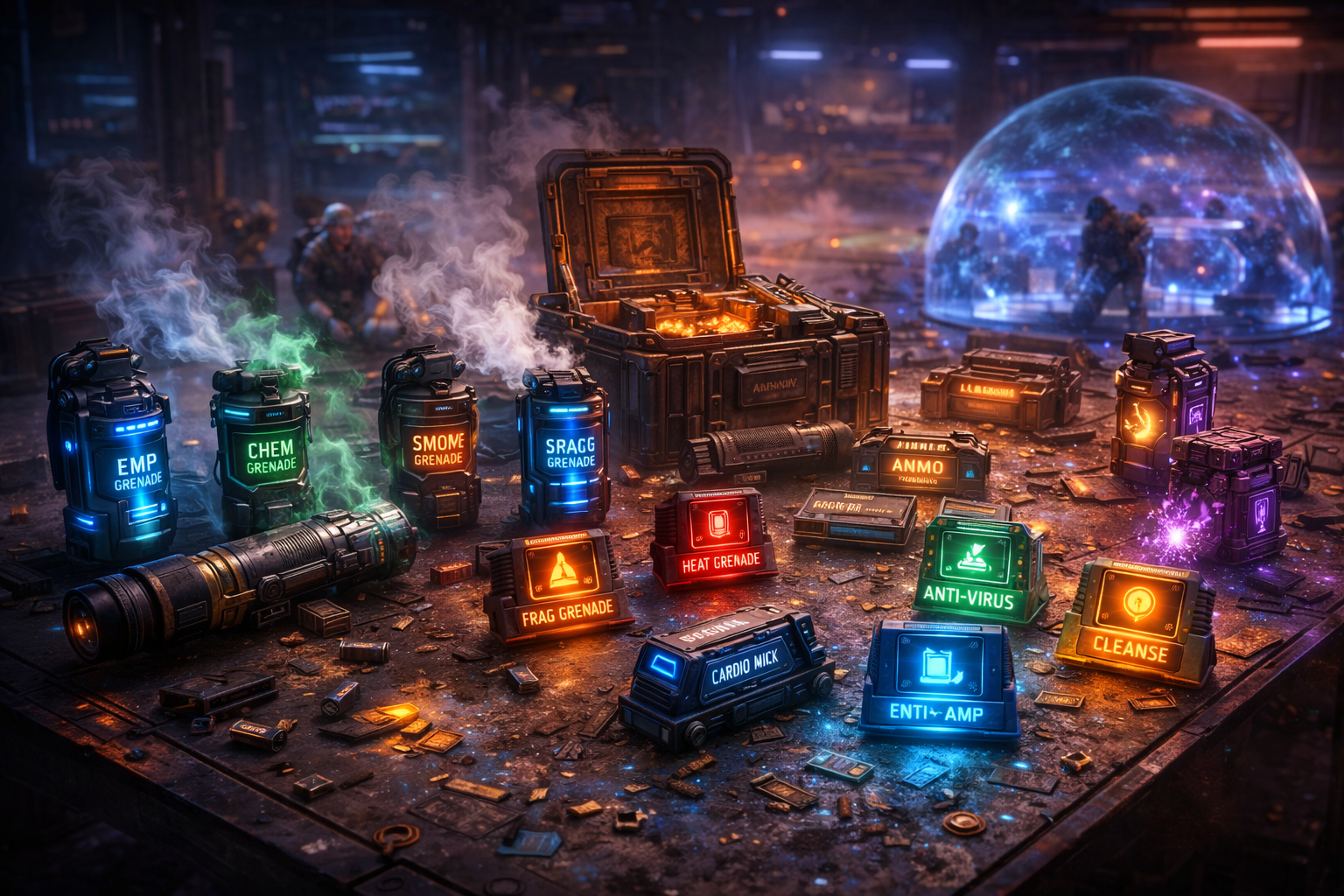 Marathon grenades guide, Marathon utility guide, best grenades in Marathon, smoke grenade Marathon, EMP grenade Marathon, chem grenade Marathon, flechette grenade Marathon