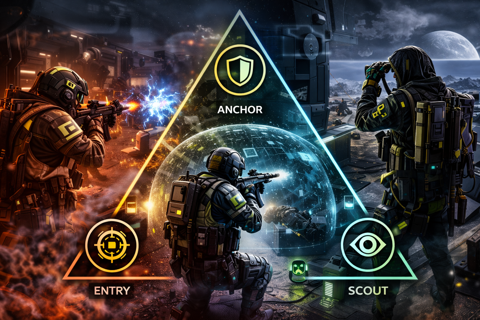 Marathon team roles, Marathon entry role, Marathon anchor role, Marathon scout role, Marathon squad strategy, Marathon crew roles, Marathon team composition, Marathon fight roles