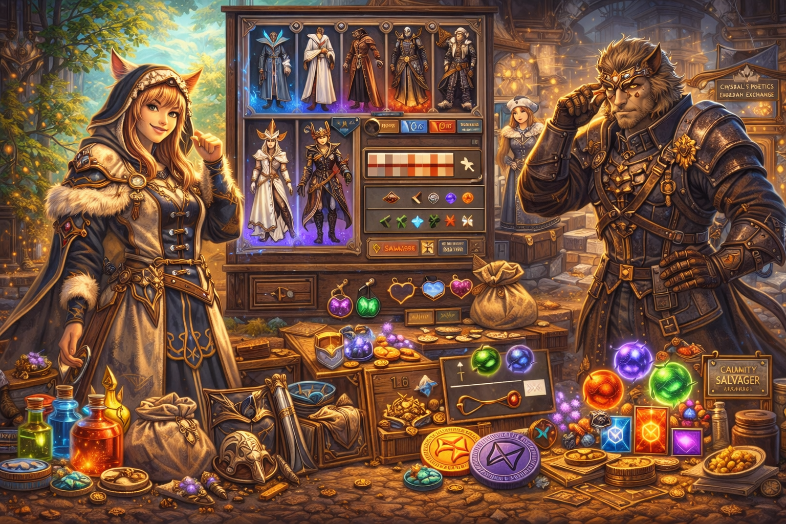 FFXIV glamour guide, glamour plates, glamour dresser 800, armoire storage, outfit glamours, glamour prisms, how to unlock glamour FFXIV, If I Had a Glamour, Color Your World, dual dye channels