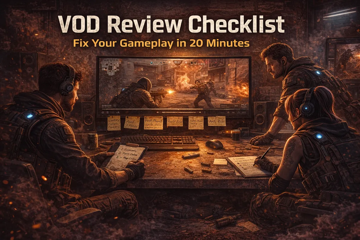 valorant vod review checklist, how to vod review valorant, valorant vod review guide, 20 minute vod review, valorant self review, improve valorant gameplay, valorant mistakes review