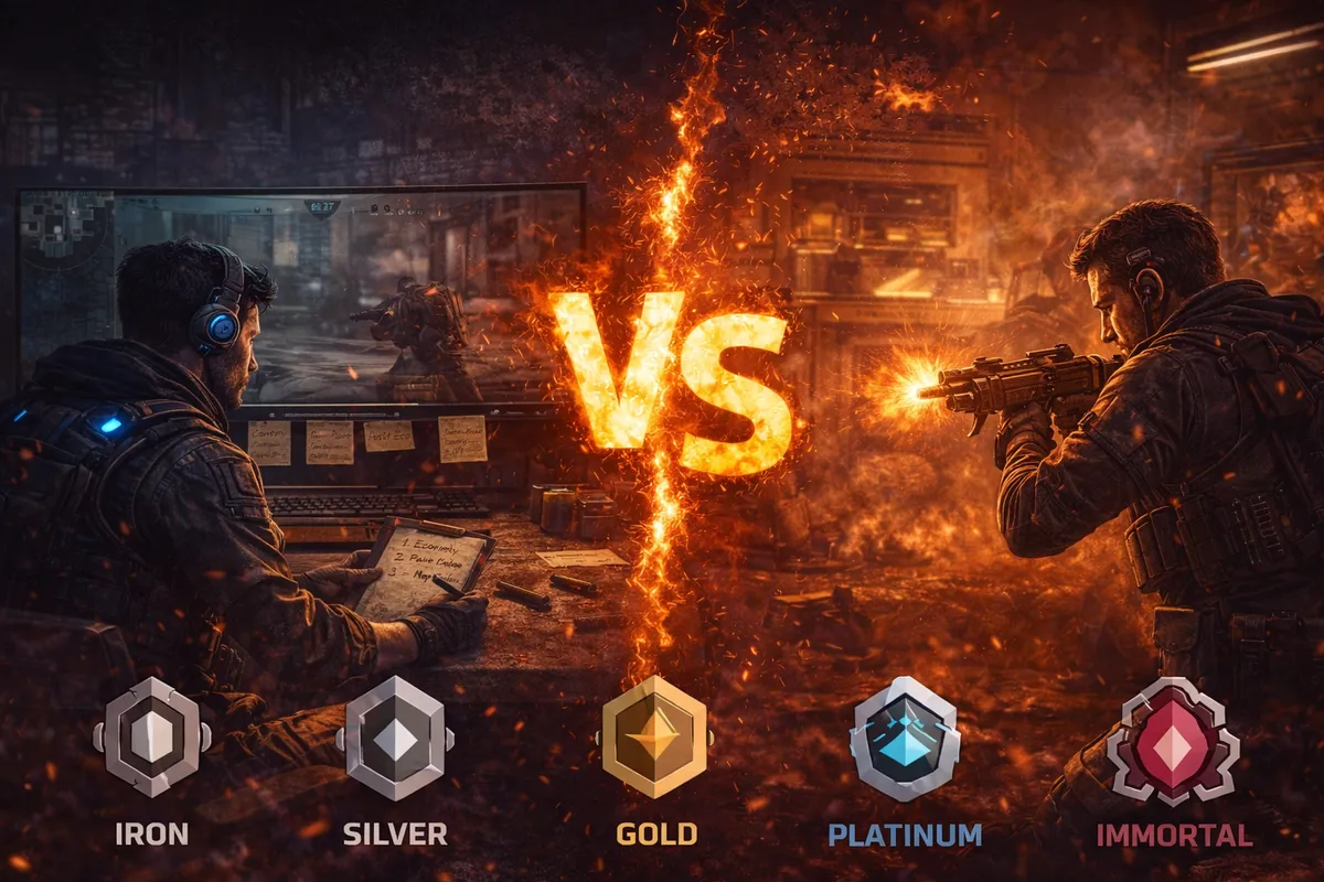 alorant coaching vs grinding, rank up faster valorant, valorant coaching guide, valorant improvement roadmap, how to climb valorant, valorant training plan, vod review checklist valorant