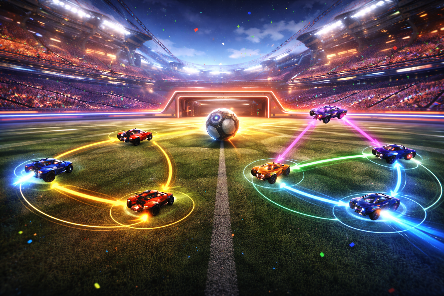 Rocket League Rotation Basics: 2v2 Spacing and 3v3 Team Shape