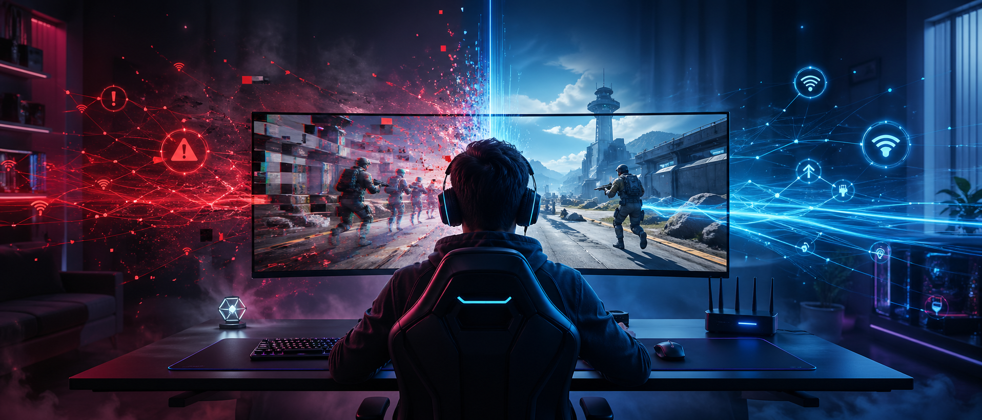 how to reduce lag in online video games, fix lag spikes gaming, reduce ping online games, jitter fix gaming, packet loss fix gaming, rubber banding fix, online gaming latency fixes, Wi-Fi lag fix