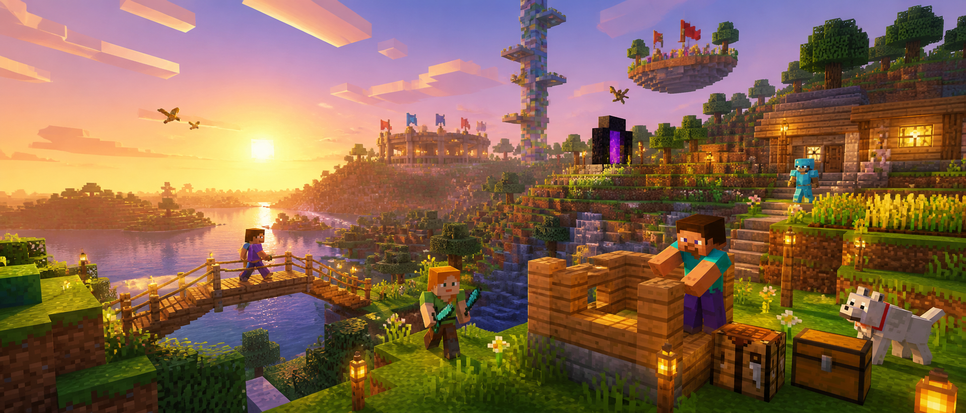 minecraft online games, minecraft online multiplayer, minecraft servers, minecraft realms, realms plus, java realms, bedrock servers, play minecraft online with friends, minecraft mini games