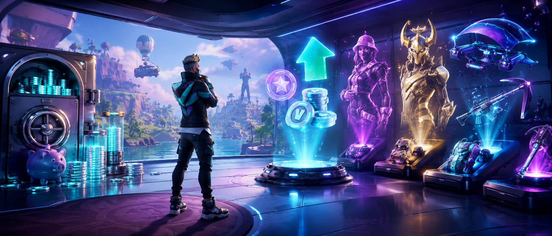 Fortnite economy guide, V-Bucks spending, save V-Bucks, when to buy Fortnite skins, Fortnite Battle Pass upgrade, Fortnite Crew upgrade, Fortnite gifting safety, Fortnite refunds