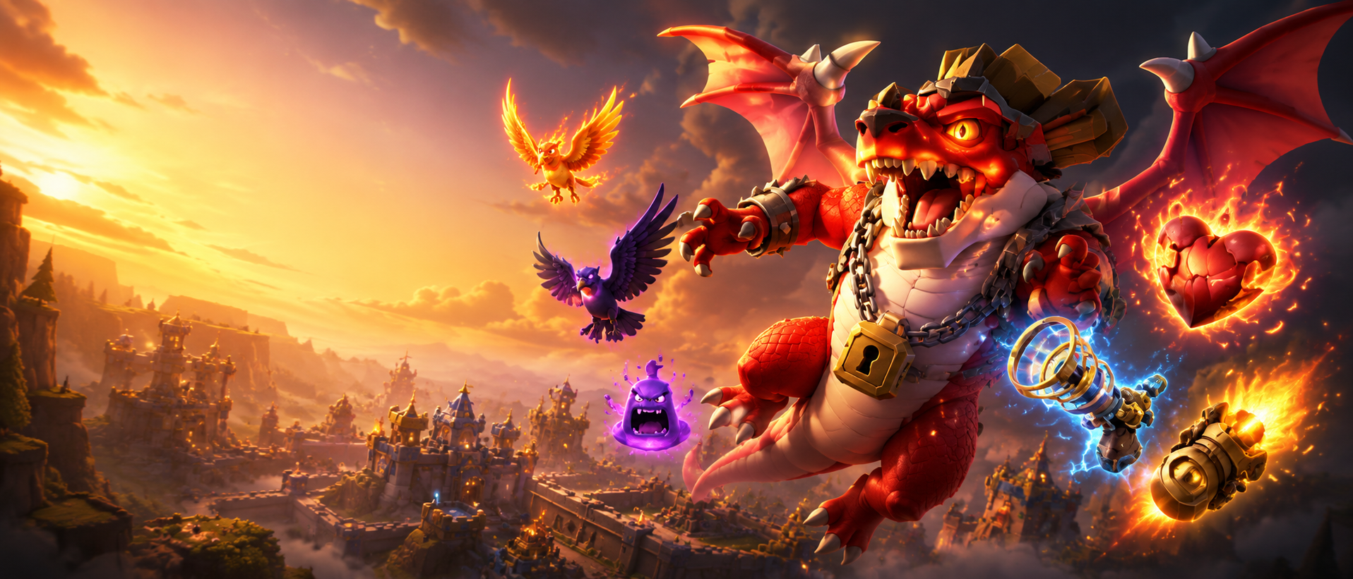 Clash of Clans Dragon Duke guide, Dragon Duke best equipment, Dragon Duke best pets, Dragon Duke Fire Heart, Dragon Duke Flame Blower, Dragon Duke Stun Blaster, Dragon Duke Electro Fangs