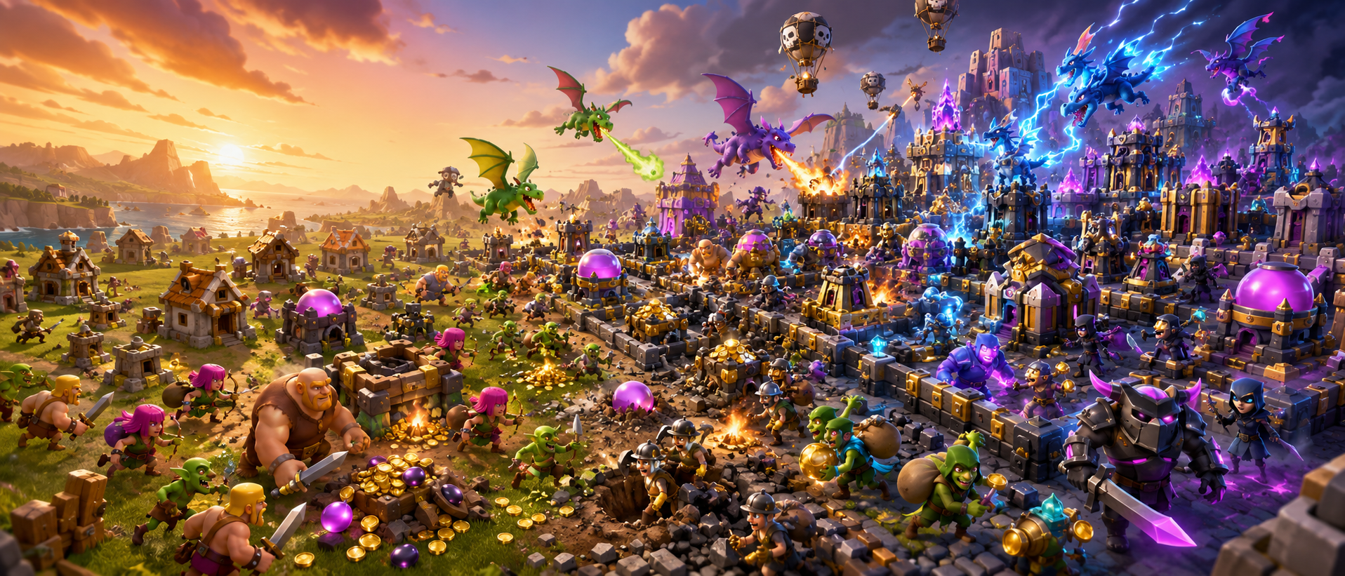 Clash of Clans best farming army, Clash of Clans farming armies by town hall, TH4 farming army, TH5 farming army, TH6 farming army, TH7 farming army, TH8 farming army, TH9 farming army