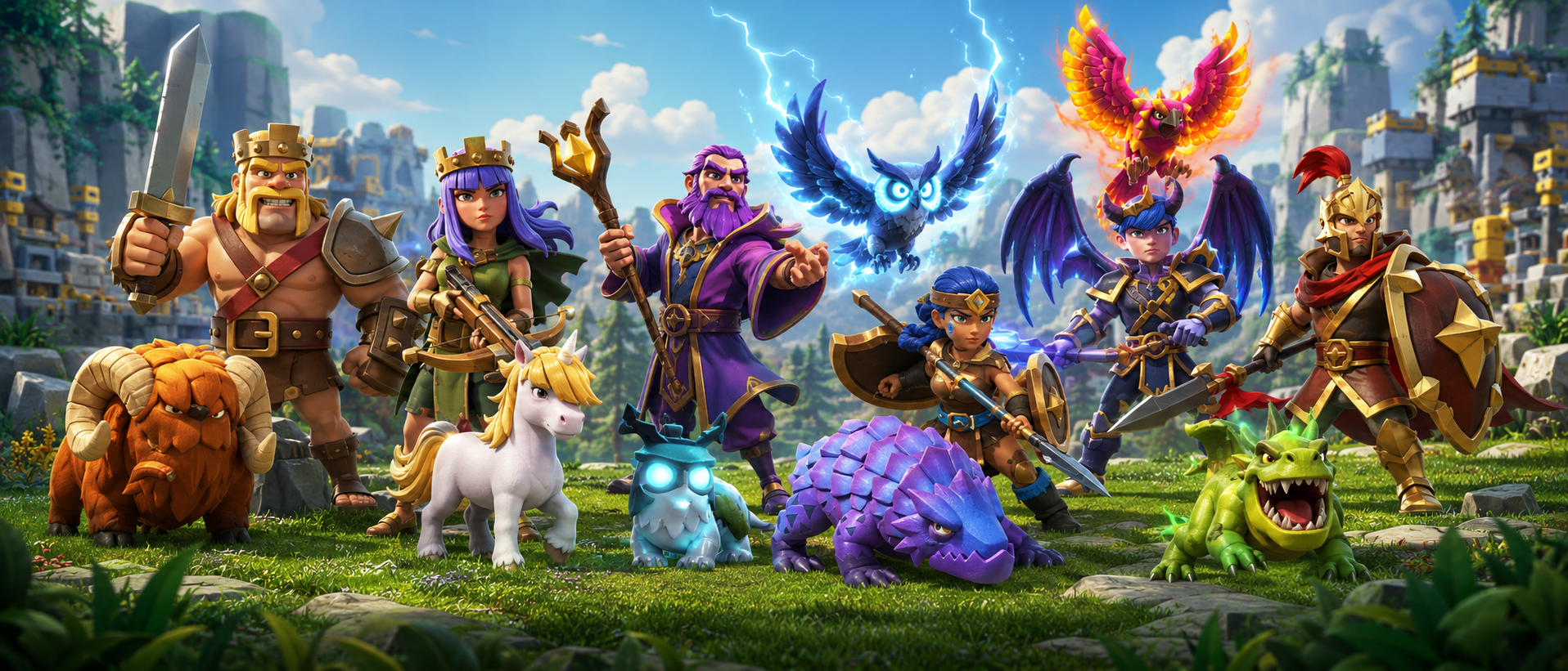 Clash of Clans pets guide, best pet pairings, best pets for heroes, hero pet combinations, Archer Queen best pet, Barbarian King best pet, Grand Warden best pet, Royal Champion best pet