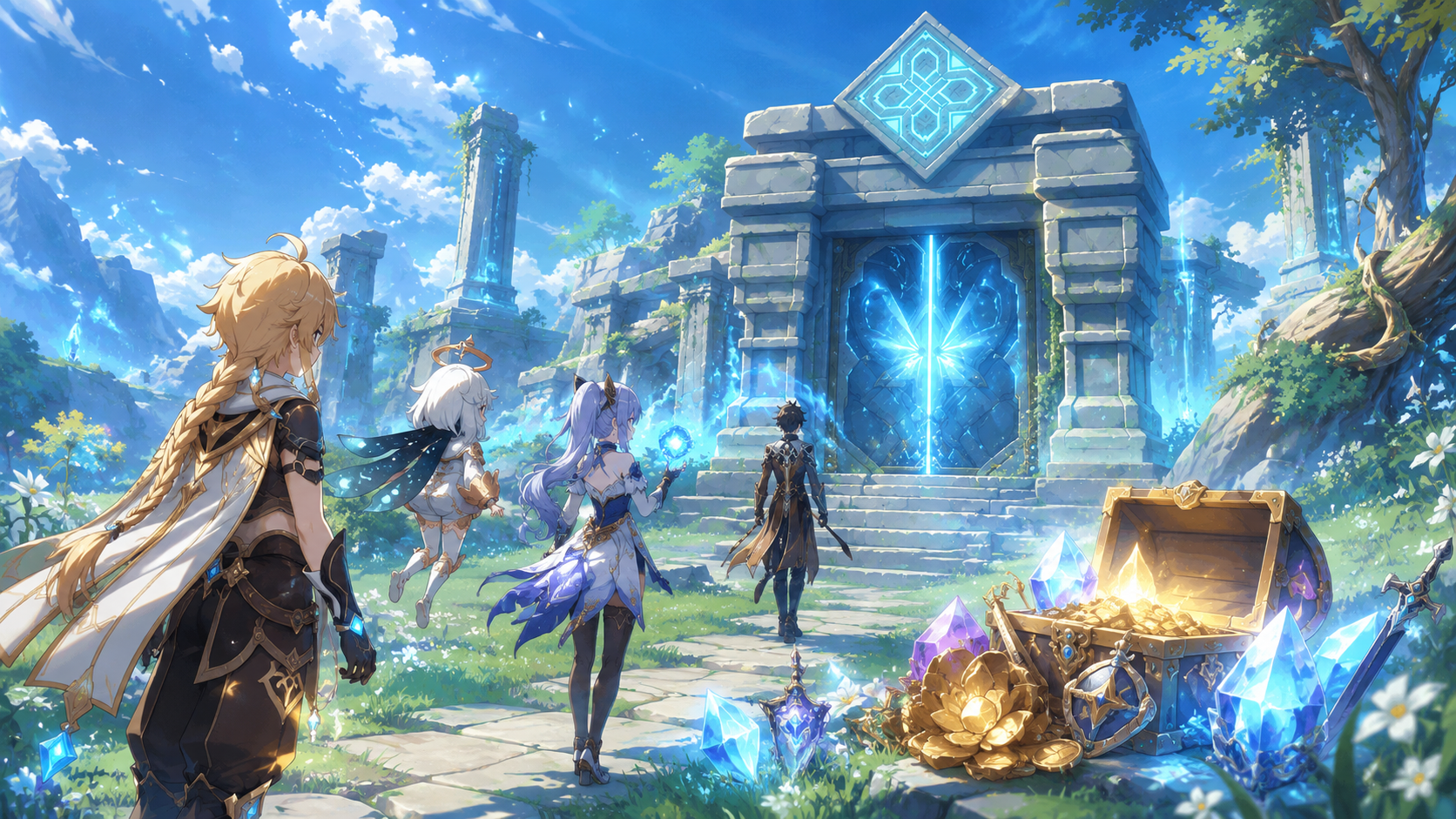 Genshin Impact domains, Genshin Impact domain guide, Genshin Impact artifact domains, Genshin Impact talent domains, Genshin Impact weapon material domains, Genshin Impact Domains of Blessing, Genshin