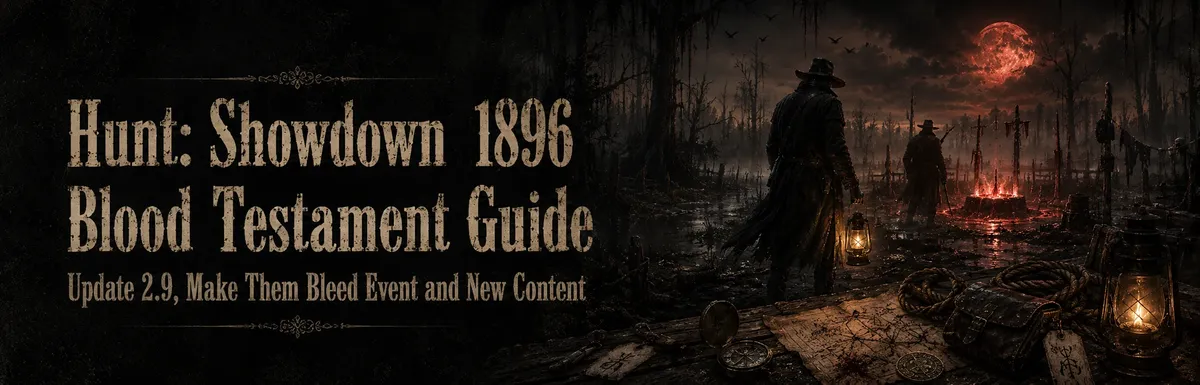 Hunt Showdown 1896 Blood Testament,Hunt Showdown Blood Testament, Hunt Showdown Update 2.9, Make Them Bleed event, Hunt Showdown Blood Moon,