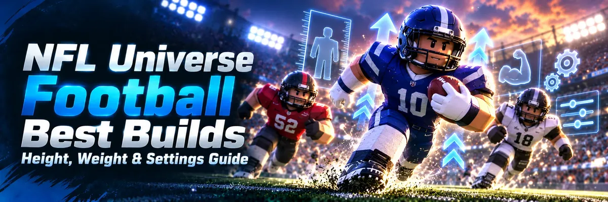 NFL Universe Football Best Builds,NFL Universe Football best build, NFL Universe Football height and weight, NFL Universe Football settings, NFL Universe Football QB settings,