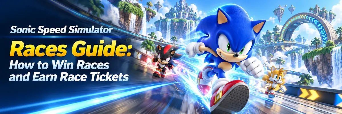 Sonic Speed Simulator races guide,Sonic Speed Simulator races, Sonic Speed Simulator Race Tickets, Sonic Speed Simulator Race Shop, Sonic Speed Simulator Action Races,
